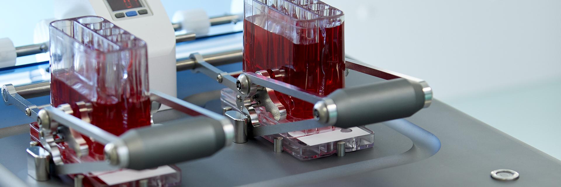 Blood samples on a medical device