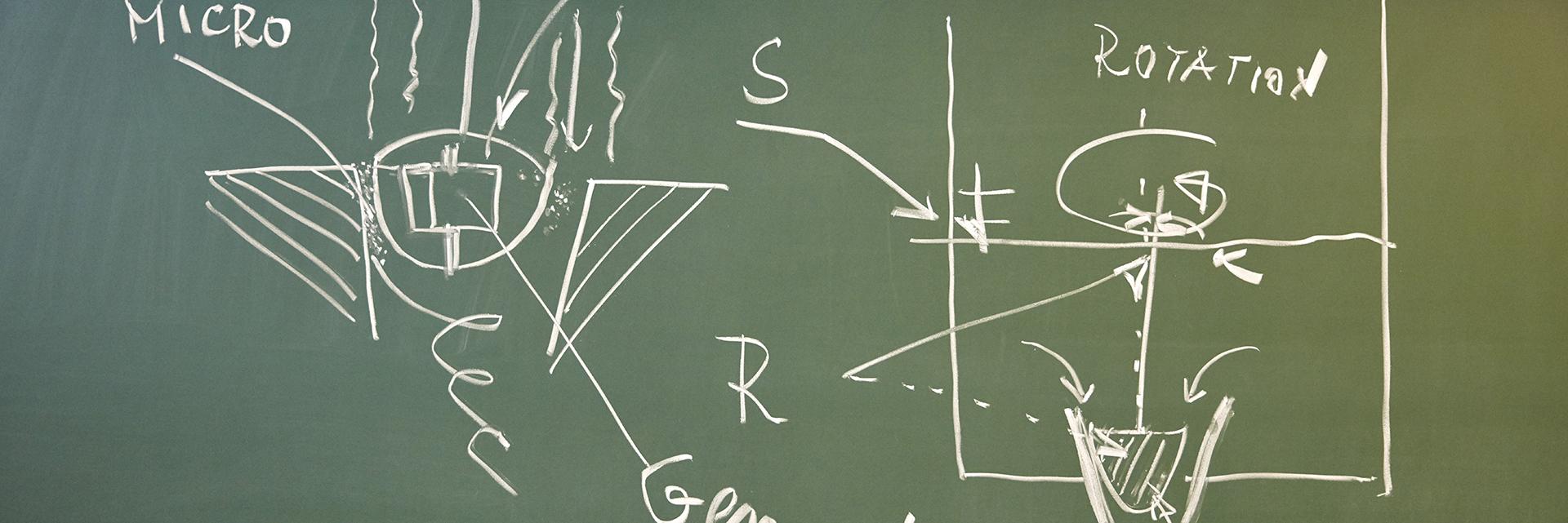 Diagram on black board
