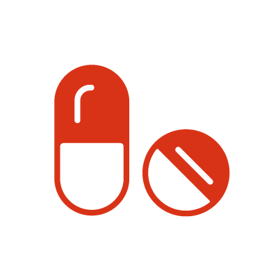 Icon showing two types of pills